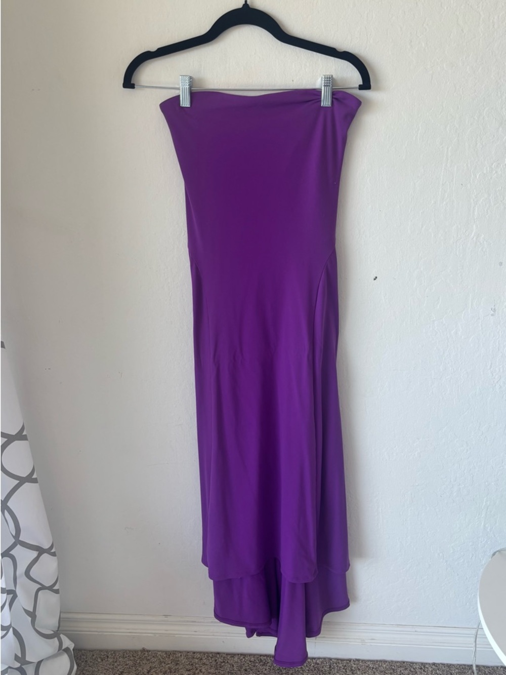 Susana Monaco Vibrant Purple Strapless Maxi Dress